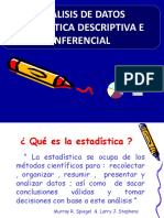 8-01-11 ANÁLISIS DE DATOS ESTADÍSTICA DESCRIPTIVA E INFERENCIAL