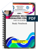 Learning Delivery Modalities Course: Study Notebook