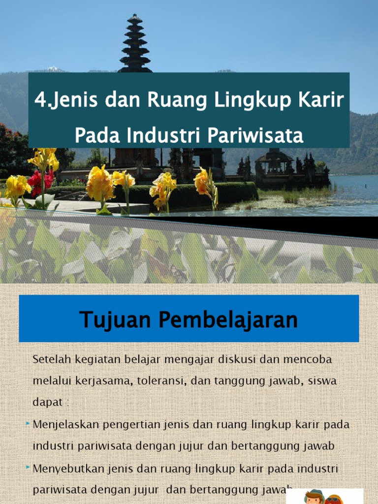 Jenis Dan Ruang Lingkup Karir Pada Industri Pariwisata Pdf