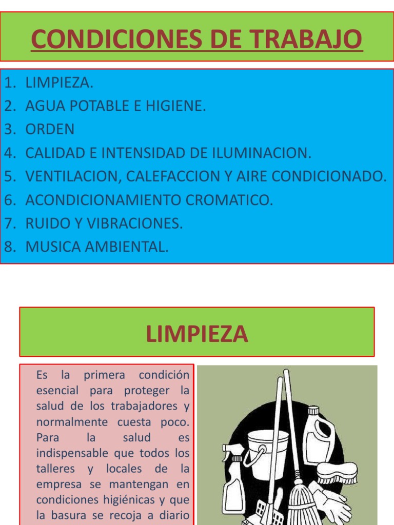 Condiciones de Trabajo | PDF | Encendiendo | Agua