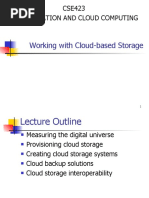 Working With Cloud-Based Storage: CSE423 Virtualization and Cloud Computing