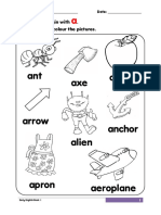 Learn Letters A to I with Pictures and Tracing
