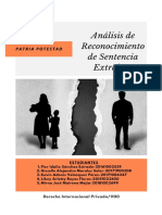 Análisis de Reconocimiento de Sentencia Extranjera - Patria Potestad