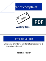 A Letter of Complaint