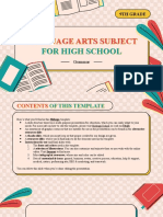 Language Arts Subject For High School - 9th Grade - Grammar by Slidesgo