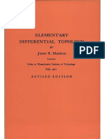 Munkres, Elementary Differential Topology,1966