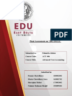 Final Assessment On "BIG DATA": Submitted To: Fahmida Akhter Course Code: ACT 406 Course Title: Advanced Cost Accounting