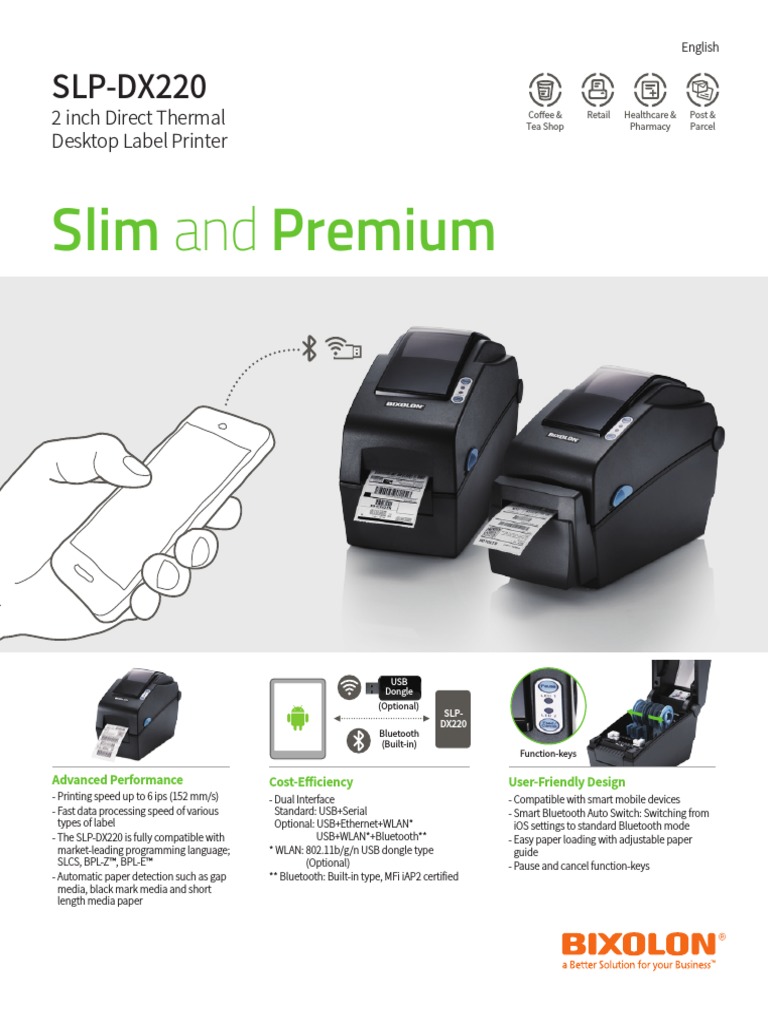 Bixolon SLP-DX220 en | PDF | Universal Product Code | Software