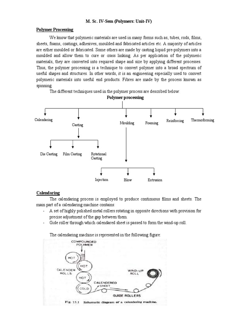 Polymer Processing Techniques Overview | PDF | Casting | Thermoplastic