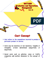 Production and Operations Management Cost Concepts