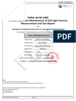 IESNA LM-80-2008 Measuring Lumen Maintenance of LED Light Sources Measurement and Test Report