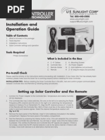 Installation and Operation Guide: Setting Up Solar Controller and The Remote