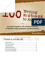 100 Writing Mistakes To Avoid