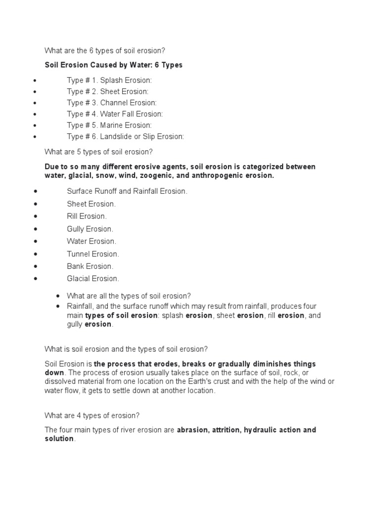What Are The 6 Types Of Soil Erosion PDF