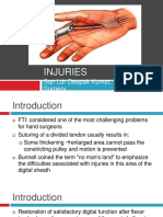 Flexor Tendon Injuries: SQN LDR Deepak Kumar, Resident Surgery