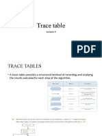 Trace Table