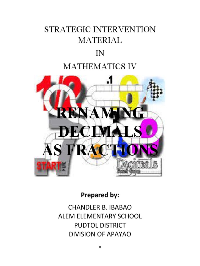 Strategic Intervention Material in Mathe | PDF | Fraction (Mathematics ...