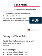 Acids and Alkalis Equations Concentration Strength