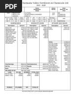 Gujarat Narmada Valley Fertilizers & Chemicals LTD: Pay - Slip