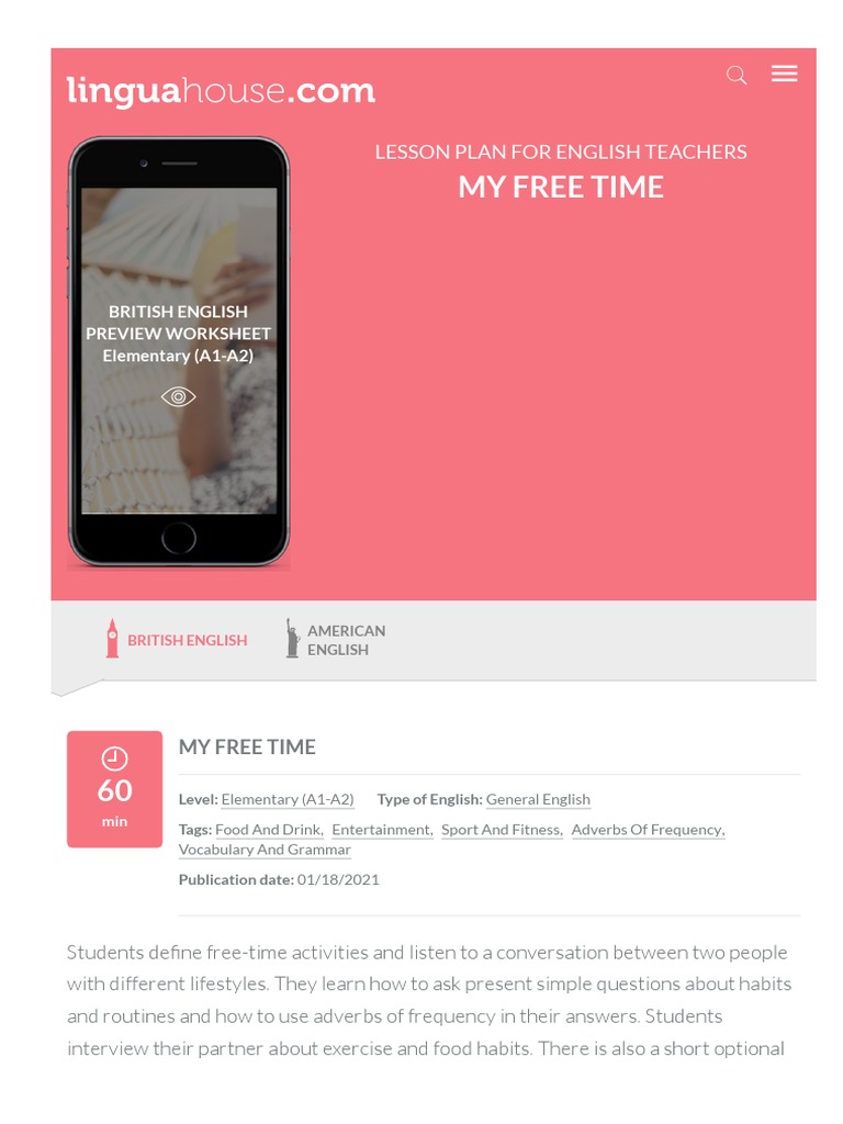 Linguahouse Free Lesson Plans