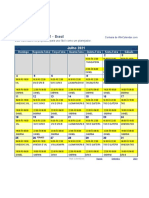 Calendario Julho 2021