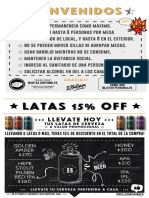 Carta de Burger y Cervezas Buller Brewing Co