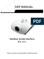 User Manual: Sterilizer Smoke Machine MS-102A