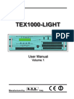 TEX1000-LIGHT. User Manual Volume 1. Manufactured by