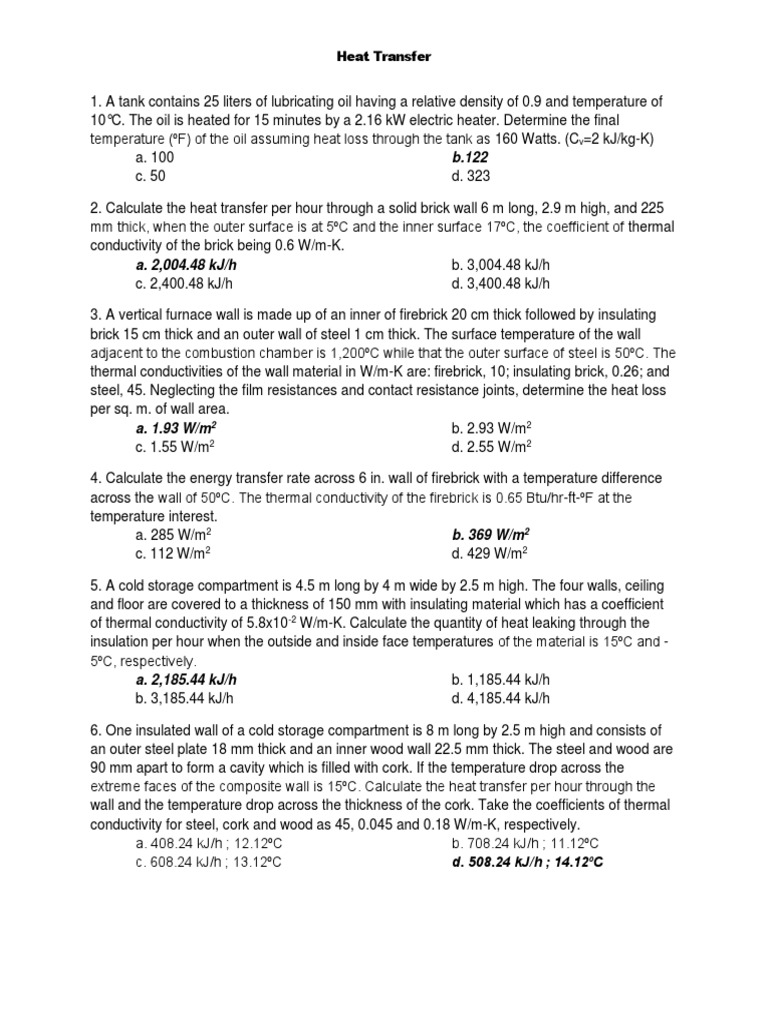 Heat Transfer Conduction | PDF | Thermal Conductivity | Heat Transfer