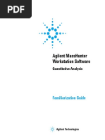 Agilent Masshunter Workstation Software: Familiarization Guide