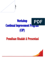 Workshop CIP PTB -4, Penulisan Risalah & Presentasi