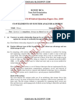 IGNOU BCA CS-05 Solved Question Papers Dec, 2009