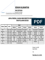 Jadwal Remedial Ulum Semester Paskah 2020-2021