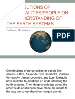 Contributions of People in Earth Systems