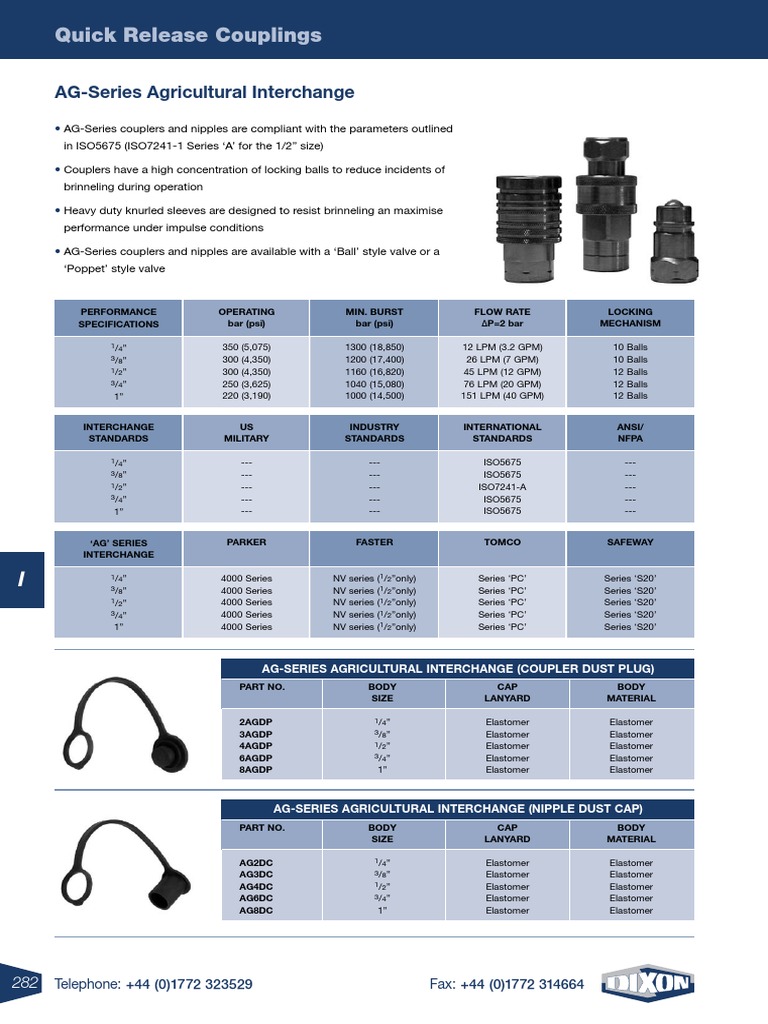 High-Performance Quick Release Couplings for Agricultural Applications ...
