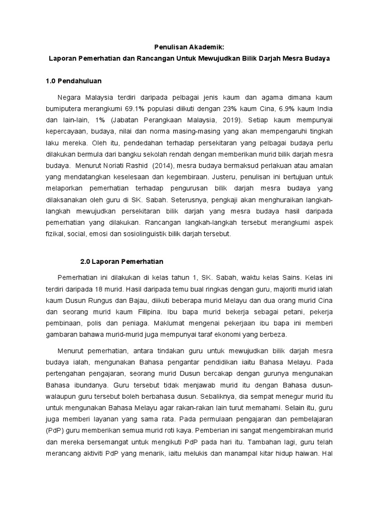 Penulisan Akademik Kelas Mesra Budaya Pdf