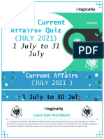 (JULY 2021) : Monthly Current Affairs+ Quiz