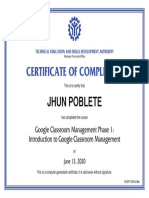 Certificate Google Classroom 2