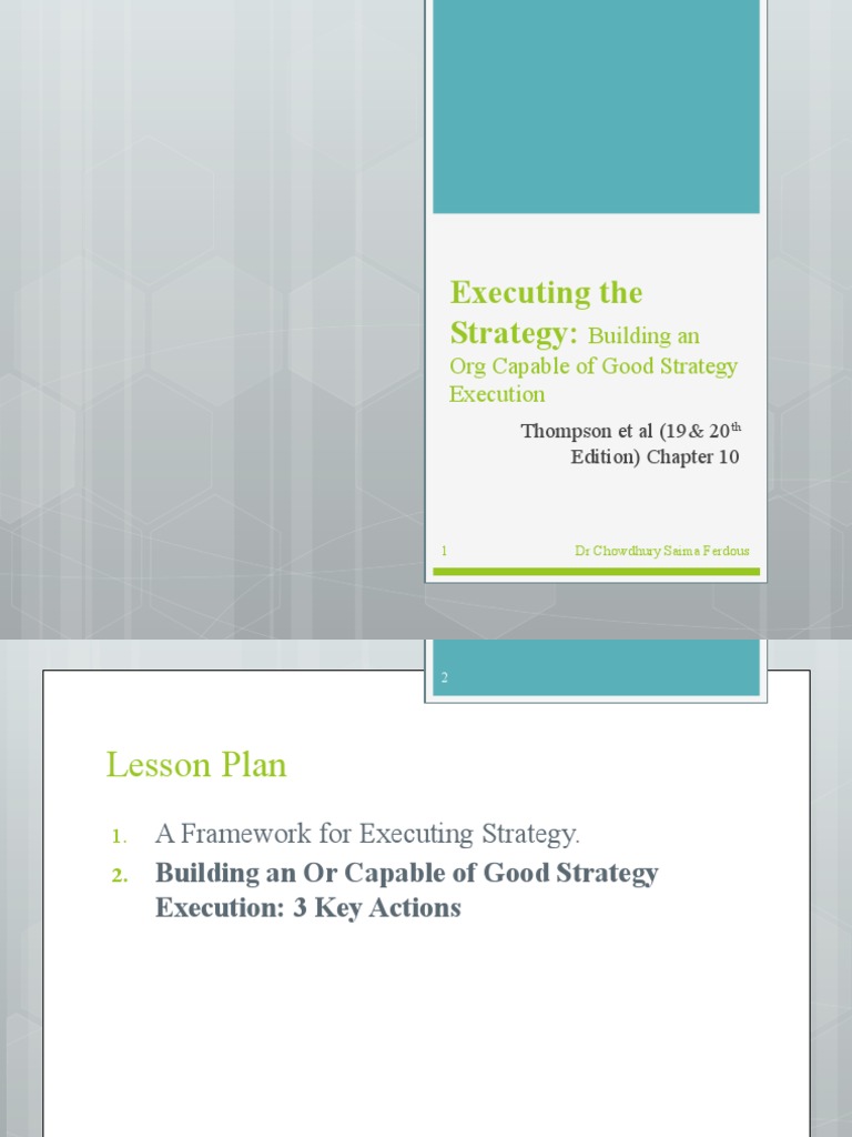 Strategy Execution Framework Guide | PDF | Leadership | Business