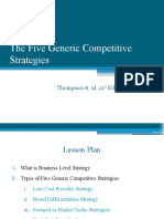 7 - Business Level Strategy - Five Generic Strategies - 2019