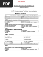 Technical Communication (MCQS)