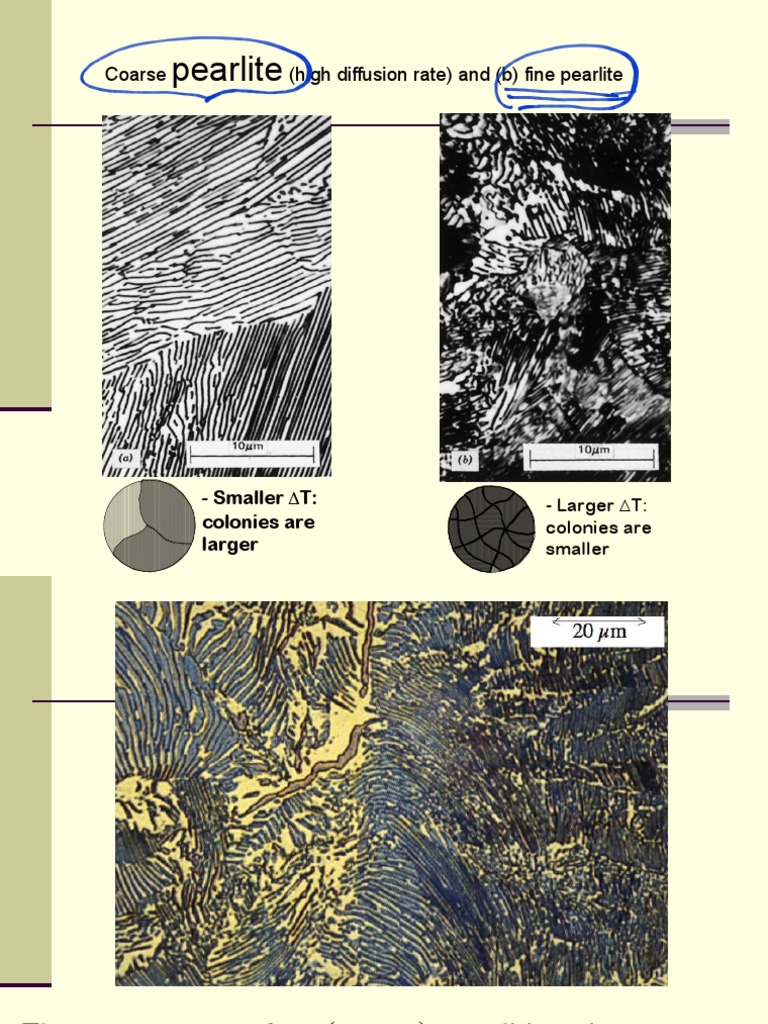 Pearlite Coarse (High Diffusion Rate) and (B) Fine Pearlite PDF