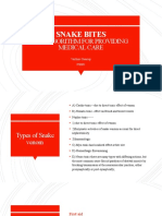 Snake Bites - Algorithm For Providing Medical Care