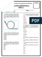 Examen Bimestral FISICA 2DO