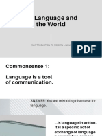 Language, Communication, and the Construction of Reality