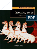 Siendo Se Es - La Tesis de Parménides - Cordero