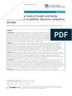 A Cross-Sectional Study of Insight and Family Accommodation in Pediatric Obsessive-Compulsive Disorder
