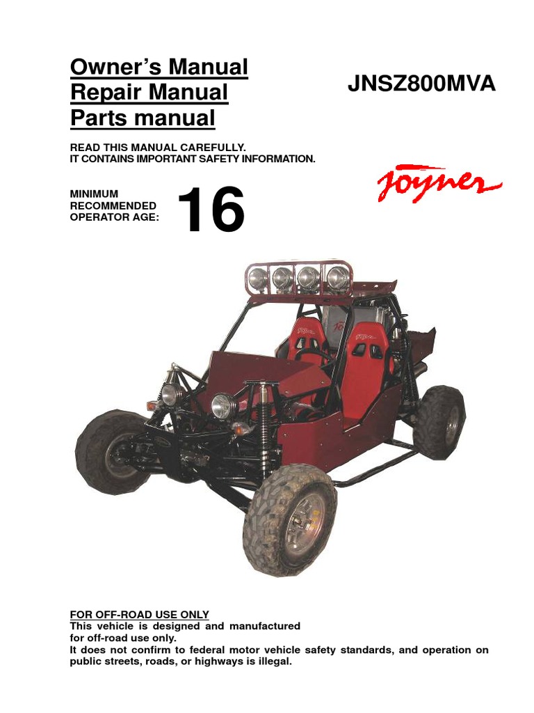 Joyner Sand Viper 800 User Parts Manual 2009 | PDF | Throttle | Nut ...