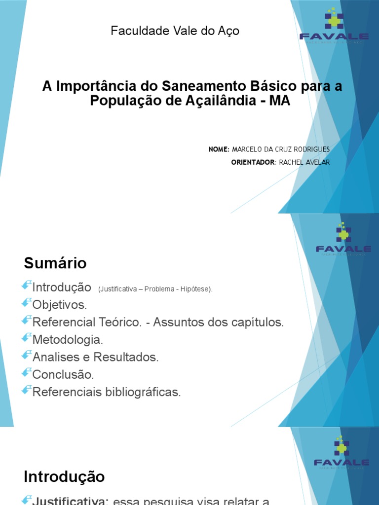 Modelo De Apresentação Tcc Pdf Saneamento Sociologia