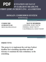 Implementation of Fault Tolerance in Earliest Deadline First (Edf) Scheduling Algorithm Domain: Embedded System